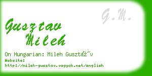 gusztav mileh business card